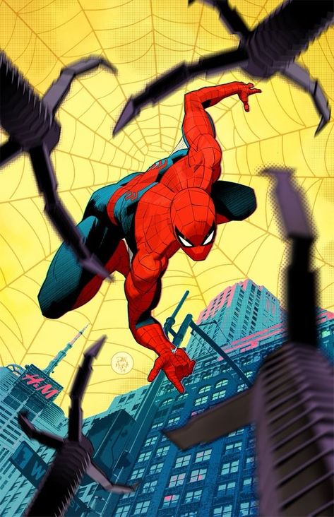 Spider-Man Spiderman Poses, Dan Mora, Spiderman Comic Art, Spiderman Drawing, Ultimate Spider Man, Spectacular Spider Man, Spiderman Artwork, Spiderman Pictures, Marvel Comics Wallpaper