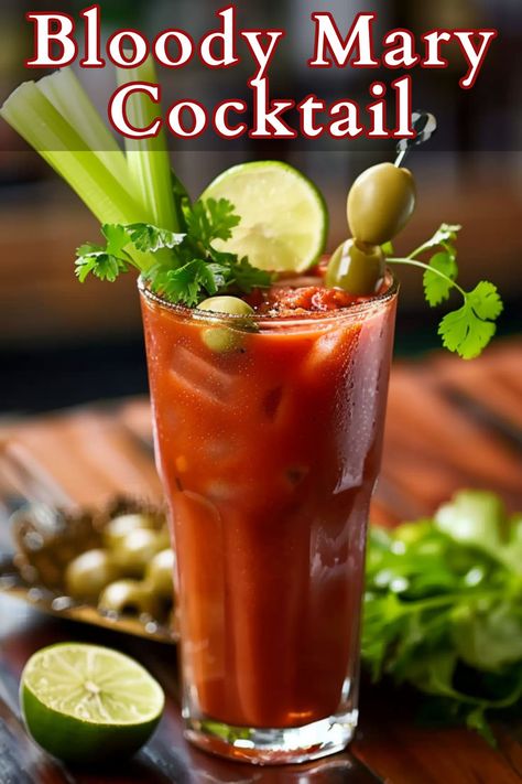 The Bloody Mary, a classic cocktail known for its bold and savory flavors. Made with vodka, V8 juice, Worcestershire sauce, black pepper, and celery salt, this iconic drink is a favorite for brunch or any time you’re in need of a refreshing pick-me-up. Winter Vodka Cocktails, V8 Juice, Vodka Cocktails Easy, Summer Vodka Cocktails, Celery Recipes, Celery Salt, Vodka Cocktails Recipes, Copykat Recipes, Boozy Drinks