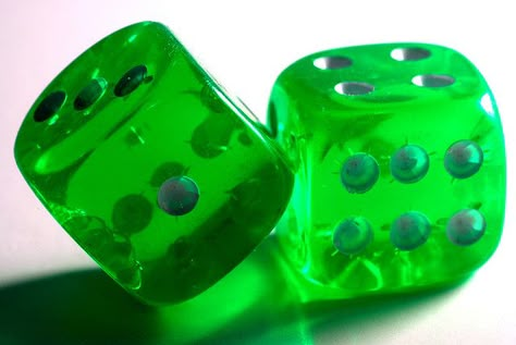 Dice Aesthetic, Number Photography, Safety Videos, Green Dice, Green Eyed Monster, Prime Colors, Green Things, Aesthetic Green, Green Rooms