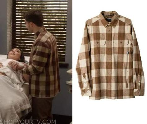 All American: Season 5 Episode 13 Asher's Brown & Beige Check Shirt All American Season 5, American Wardrobe, American Clothes, Worn On Tv, Where To Buy Clothes, American Fashion, Clothes Style, All American, Character Creation