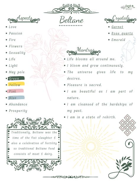 Beltane Herbs And Flowers, May Pole Beltane, Beltane Correspondences, Beltane Food, Time To Disappear, Beltane Ritual, Wicca Holidays, May Pole, Wiccan Sabbats