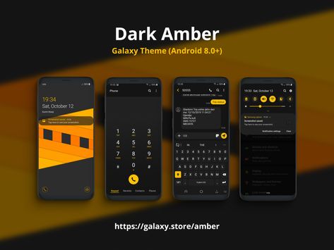 Dark Amber | Samsung Galaxy Theme by Durim Klaiqi Samsung Galaxy Themes, Best Themes, Android Theme, Galaxy Theme, Theme Design, Disney Wallpaper, Global Community, Amber, Samsung Galaxy