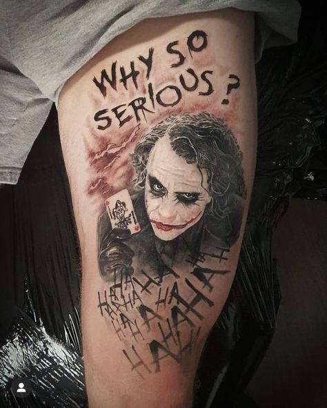 The Joker Tattoo Heath Ledger, Joker Tatoos Heath Ledger, The Dark Knight Joker Tattoo, The Dark Knight Tattoo Ideas, Heath Ledger Joker Tattoo Design, Dark Knight Joker Tattoo, Joker Tattoo Design Drawing, The Dark Knight Tattoo, Upper Shoulder Tattoo Men Ideas Design