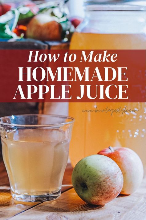 This fresh, homemade apple juice recipe is quick, simple, and so much better than store-bought juice! With just 4 simple ingredients, it is perfect to make during apple season! Canning Fresh Apple Juice, Apple Juice Recipes Baking, Easy Entertaining Food, Homemade Apple Juice, Juice Recipes For Kids, Apple Juice Recipe, Fruit Juice Recipes, Scratch Recipes, Summertime Recipes