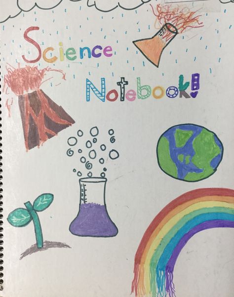 Students receive their science notebooks and take the time to make them their own. How To Decorate Science Notebook, 1st Quarter Design Notebook, Science Design For Notebook, Science Notebook Cover Design, Science Notebook Design, Science Notebook Cover Ideas, Interactive Science Notebook Cover, Science Notebook Cover, Lab Decorations