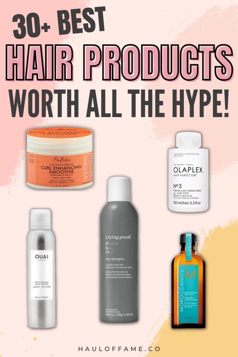 Ultimate Best Hair Products | Whether you have frizzy, curly, dry, damaged or colour treated hair, we’ve rounded up the absolute best and market leading hair products of  all time that will keep your hair looking healthy, smooth and shiny. You’ll find drugstore favourites as well as high-end hair care products from shampoos to hair masks (Olaplex included!), hair products for curly hair, hair dyes and more! #hairproducts #haircareproducts #haircare #curlyhaircare Best Defrizz Hair Products, Enjoy Hair Products, Best Anti Frizz Hair Products For Thick Hair, Best Hair Products For Updos, Best Products For Soft Silky Hair, Best Hair Shine Treatments, Best Hair Cream For Frizzy Hair, Best Hair Care Products For Hair Growth, Hair Products For Dry Curly Hair