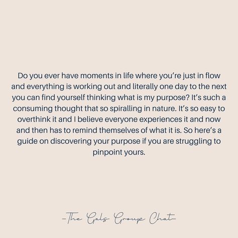 Do you ever have moments in life where you’re just in flow and everything is working out and literally one day to the next you can find yourself thinking what is my purpose? It’s such a consuming thought that’s so spiralling in nature. It’s so easy to overthink it and I believe everyone experiences it and now and then has to remind themselves of what it is. So here’s a guide on discovering your purpose if you are struggling to pinpoint yours. #purpose #lifespurpose #lifespurpose❤️ #lifeadvic... What Is My Purpose, Spirals In Nature, In Flow, My Purpose, Now And Then, In Nature, Then And Now, Working Out, And Now