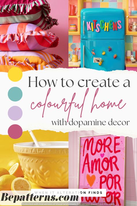 Home Decoration Accessories | Beginner-Friendly Tips Colourful Accessories Home, Bright Kitchen Accessories, Dopamine House Decor, Fun Colorful Home Decor, Colourful Kitchen Decor, Dopamine Home Decor, Fun Home Decor Ideas, How To Add Color To Your Home, Dopamine Decor Kitchen