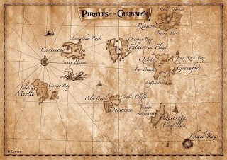 Treasure Map Wall Mural {Knock It Off DIY Project} Caribbean Party, Pirate Photo, Pirate Treasure Maps, Map Wall Mural, Pirate Decor, Diy Shows, Pirate Treasure, Episode Online, Captain Jack Sparrow