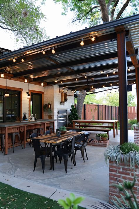 Improve your outdoor space cost-effectively with these 48 patio cover ideas, presenting ten budget-friendly options to enhance your outdoor oasis without breaking the bank. From DIY projects to clever design solutions, create a stylish and comfortable patio area on a budget. #CostEffectiveImprovements #PatioCoverIdeas #BudgetFriendly Diy Detached Covered Patio, Cheap Patio Roof Ideas On A Budget, Add Cover To Existing Deck, Diy Backyard Patio Cover, Back Patio Remodel, 16x16 Patio Ideas, Inexpensive Backyard Patio Ideas, Quick Patio Ideas Easy Diy, Diy Back Patio Cover