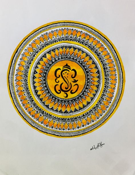 #mandala #art #passion #colors Ornate Mandala, Ram Sita, Ganesh Art Paintings, Easy Mandala, Art Passion, Modern Art Canvas Painting, Round Mandala, Easy Mandala Drawing, Kerala Mural Painting