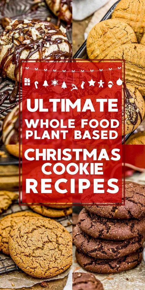 We’ve gathered an ultimate list of Whole Food Plant Based Christmas Cookie Recipes that are healthy, delicious, and sure to make your holiday brighter! #wholefoodplantbased #vegan #oilfree #glutenfree #plantbased | monkeyandmekitchenadventures.com Plant Based Cookies, Healthy Christmas Cookies, Monkey And Me Kitchen Adventures, Monkey And Me, Vegan Christmas Cookies, Vegan Pecan, Vegan Holiday Recipes, Whole Food Plant Based, Healthy Chocolate Chip Cookies