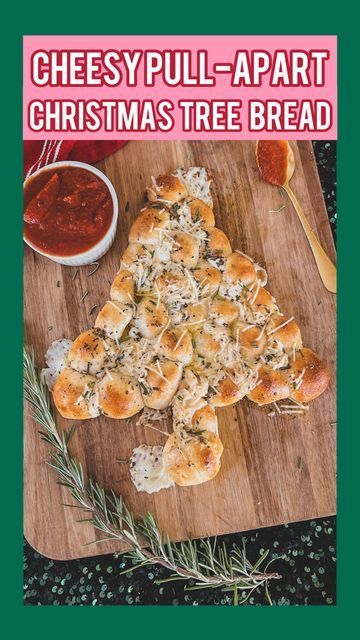 Tree Bread, Christmas Tree Bread, Refrigerated Pizza Dough, Mozzarella Cheese Sticks, Hello Honey, String Cheese, Cheese Sticks, Pull Apart, Fresh Rosemary