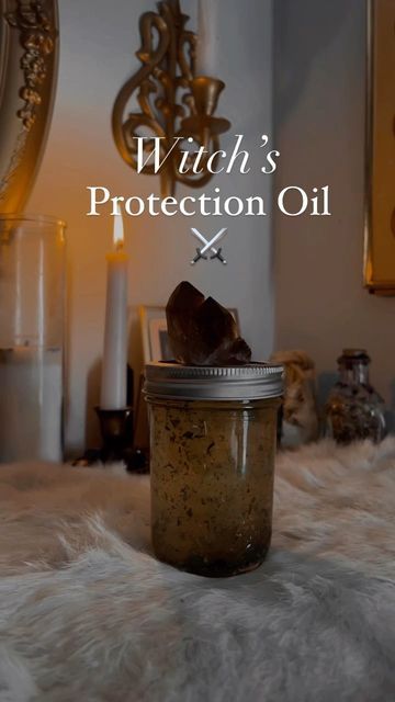 Oils For Protection Witchcraft, Diy Protection Oil, Protection Ingredients Witchcraft, Pentagram Oil Recipe, How To Make Protection Oil, Castor Oil Witchcraft, Protection Oil Recipe Witchcraft, Protection Oil Witchcraft, Protection Oil Recipe