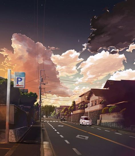 MarsKind                                                                                                                                                                                 Más Road Background, Image Cloud, Sky House, Anime Places, Graphisches Design, Fotografi Kota, Anime City, Scenery Background, Anime Lover