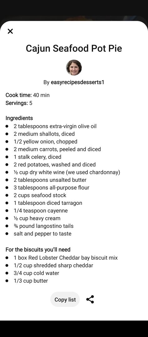 Seafood Pot Pie With Cheddar Bay Biscuits, Cheddar Bay Biscuit Seafood Pot Pie, Crab Bake, Seafood Pot Pie, Seafood Pot, Lobster Biscuits, Seafood Ideas, Red Lobster Cheddar Bay Biscuits, Red Lobster Biscuits