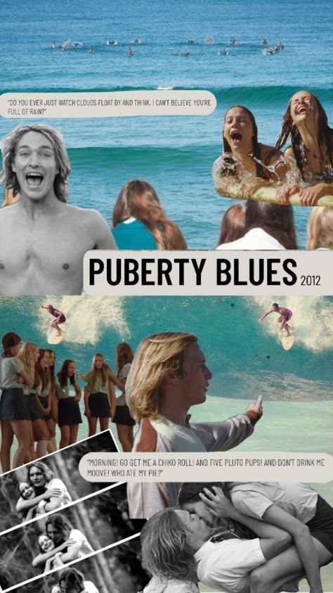 Nz Summer, Puberty Blues, Surf Movies, Up The Movie, Surf Vibes, Surf Poster, Mermaid Aesthetic, Blue Poster, Good Movies To Watch