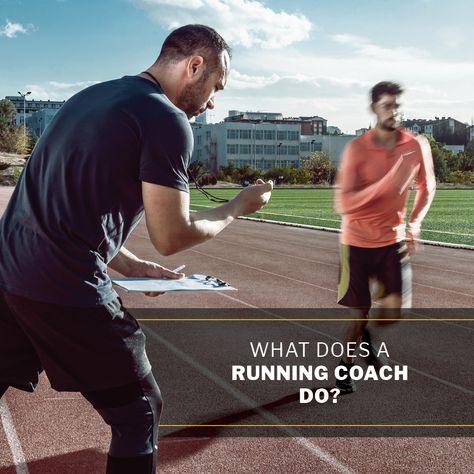 Interested in hiring a running coach, but not sure what they do? Or maybe you’re a personal trainer who wants to work with runners specifically, but you’re not sure what this entails. Here’s what a running coach does, as well as how to become one. Running Logo, Running Coach, Running Gifts, Running Quotes, Re A, Running Clothes, Personal Training, Personal Trainer, To Work