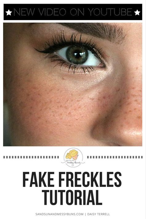 Learn how to add fake freckles that look real! #fakefreckles #freckles #freckletutorial #youtubers How To Add Freckles With Makeup, How To Make Freckles, Freckle Tutorial, Freckles Tutorial, Fake Freckles Tutorial, Faux Freckles Makeup, Tattoos Face, Fake Makeup, Rhinestone Lips