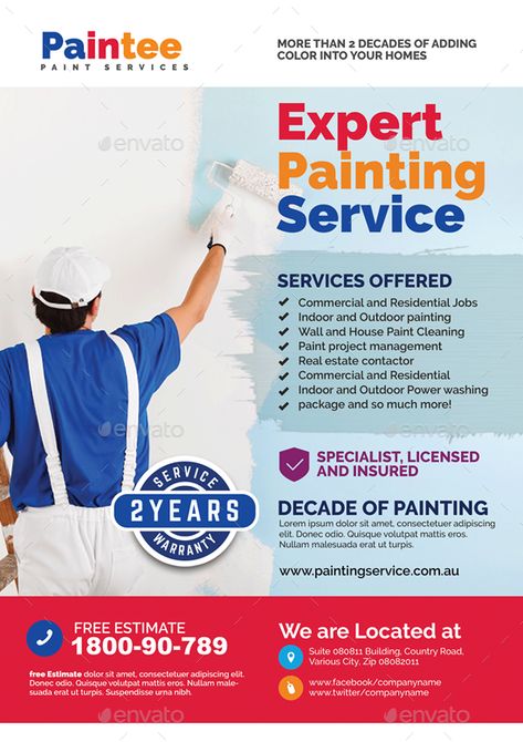 Painting Contractor Flyer #Affiliate #Painting, #Aff, #Contractor, #Flyer Canvas Business, Art Flyer, Photoshop Flyer Template, Flyers Template, Crayola Coloring Pages, Make A Flyer, Combining Like Terms, Painting Contractors, Promotional Flyers