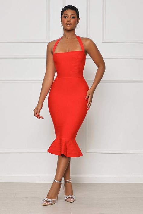 Red Graduation Dresses, Red Graduation Dress, Casual Gowns, Casual Date Nights, Red Bandage Dress, Plunge Mini Dress, Ruched Maxi Dress, Bandage Midi Dress, Short Party Dress