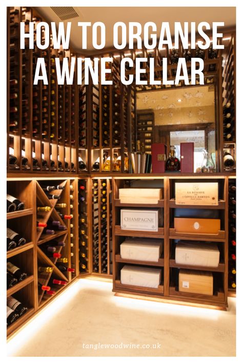 How to Organise a Wine Cellar Wine Cellar Organization, Wine Organization Storage Ideas, Underground Wine Cellar Ideas, Wine Cellar Basement Small, Small Wine Cellar Ideas, Wine Cellar Small, Wine Organization, Cellar Ideas, Wine Cellar Basement