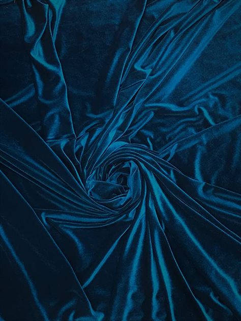 Amazon.com: Sal Tex Fabrics, Stretch Velvet Fabric, 60" Wide, Sells by The Yard, 1 Qty = 1 Yard Many Colors Available (Teal Blue) Shimmer Shine, Stretch Velvet, Amazon Art, Sewing Stores, Blue Velvet, Soft Velvet, Luxury Fabrics, Blue Fabric, Velvet Fabric