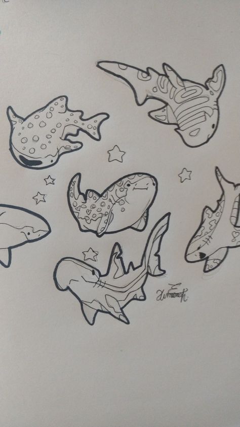 Original: shark gremlin Tiktok #fyp#artstyle#shark#sharkdrawing#notoriginal#tiktok#recreate#artist#cartoonartstyle Hammerhead Shark Doodle, Leopard Shark Drawing, Whale Shark Doodle, Cartoon Shark Drawing, Tiger Shark Drawing, Cute Shark Drawing, Shark Drawing Easy, Shark Doodle, Square One Art