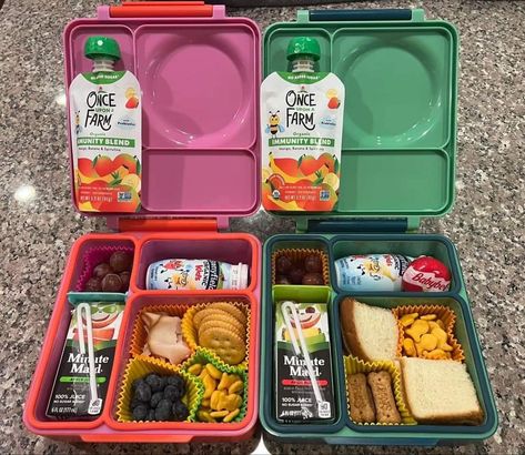 Lunch Ideas For School Aesthetic, 1st Grade Lunch Box Ideas, Pre K Lunch Box Ideas, Omiebox Lunch Ideas, Kindergarten Lunch Box Ideas, Lunch Aesthetic School, Preschool Lunch Box, School Lunch Ideas For Kids, Kids Lunch Ideas