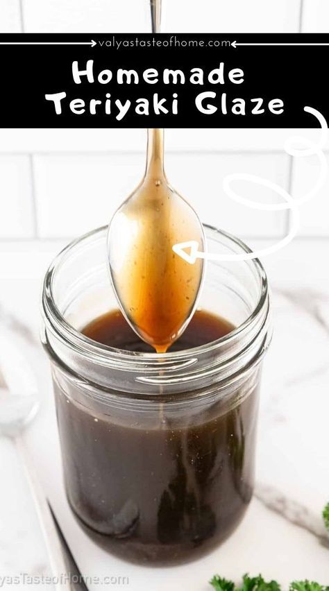 Make Teriyaki Sauce, Homemade Taco Seasoning Recipe, Teriyaki Glaze, Honey And Soy Sauce, Best Food Ever, Homemade Taco Seasoning, Glaze Recipe, Teriyaki Sauce, World Recipes