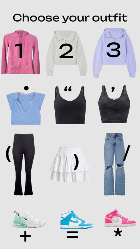 Choose your outfit! Pick Your Outfit, Pick An Outfit, Choose Your Outfit, Sephora Skin Care, Aesthetic Letters, Cute Preppy Outfits, Preppy Outfit, Your Outfit, Preppy Outfits