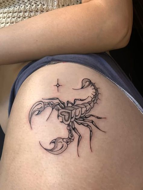 You know what's worse than having a messed up tattoo design on your skin forever? Getting called out about that epic fail online. Scorpio Tattoo With Name, Cartoon Art Styles Tattoos, Scorpion Tattoo On Forearm, Zodiac Sign Tattoos Scorpio Astrology, Y2k Tattoos For Women, Scorpion Wrist Tattoo, Cool Tattoo Inspiration, Pretty Scorpio Tattoo, Burn Survivor Tattoo