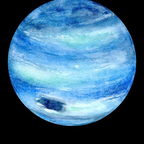 Neptune | Planet Series 2018 Makayla Planet, Neptune Tattoo Planet, Neptune Planet Aesthetic, Planet Neptunus, Neptune Aesthetic, Water Planet, Planet Neptune, Neptune Planet, Planet Project