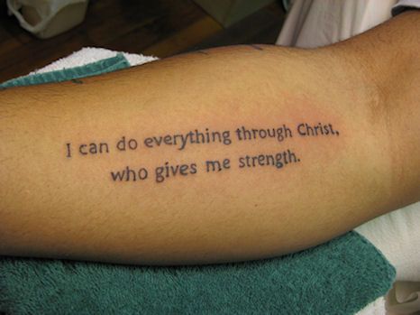 Saying Tattoo: Wise Phrases from Philosophy, Bible, Buddhism Tattoo About Strength, Family Quotes Tattoos, Tattoo Quotes About Strength, Tattoo Quotes About Life, Bible Verse Tattoos, Verse Tattoos, Christ Tattoo, Small Quote Tattoos, Music Girl