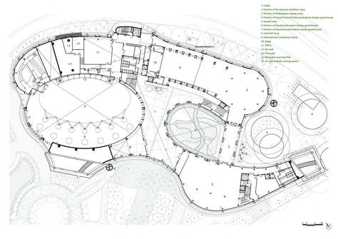 Taipei Flora Expo Pavilions,First Floor Plan, Pavilion of future Dream Future Life, Museums Architecture, Art Museum Architecture, Museum Flooring, Art Galleries Architecture, Form Architecture, Pavilion Plans, Museum Plan, Hotel Floor Plan