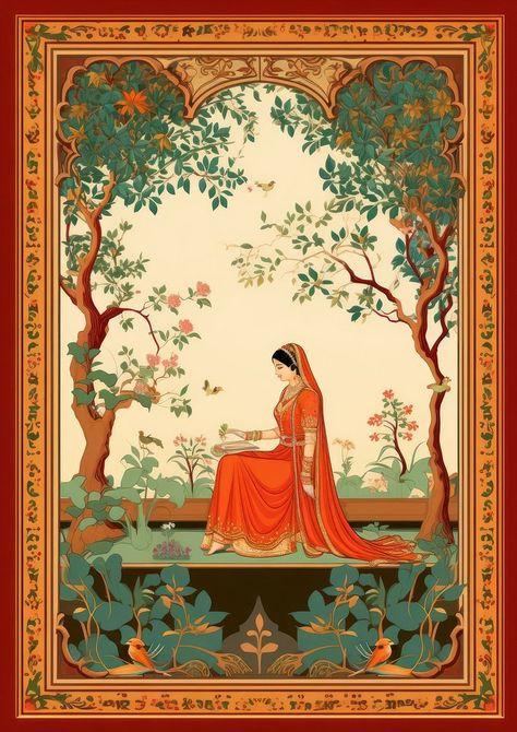 Indian traditional mughal pichwai art tapestry painting adult. | free image by rawpixel.com / juju. Traditional Pichwai Paintings, Indian Cultural Art, Traditional Paintings Indian, Indian Art Wallpaper, Traditional Paintings Indian Folk Art, Indian Art Paintings Traditional, Indian Ancient Art, Indian Paintings Traditional, Indian Paintings On Canvas