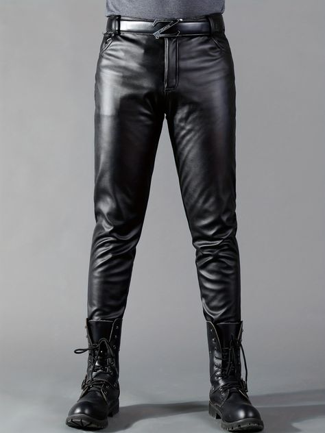 Faster shipping. Better service Black Leather Pants Men, Black Leather Pants Outfit, Dark Ritual, Leather Biker Pants, Wolf Headdress, Lederhosen Outfit, Streetwear Winter, Leather Pants Outfit, Hoodies Men Style