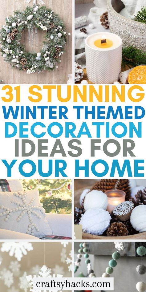 Christmas Decor Ideas With Lanterns, Easy Diy Winter Decor, Winter Lantern Ideas, Winter Diy Decor, Cozy Aesthetic Home, Winter Cozy Aesthetic, Winter Lanterns, Diy Winter Crafts, Simple Winter Decor