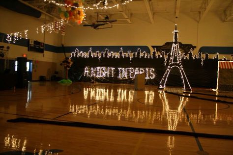 A Night In Paris Homecoming Theme, Night In Paris Decorations, Paris Hoco Theme, Night In Paris Homecoming, Paris Dance Theme, A Night In Paris Prom Theme, Night In Paris Prom Theme, Night In Paris Prom, A Night In Paris Theme