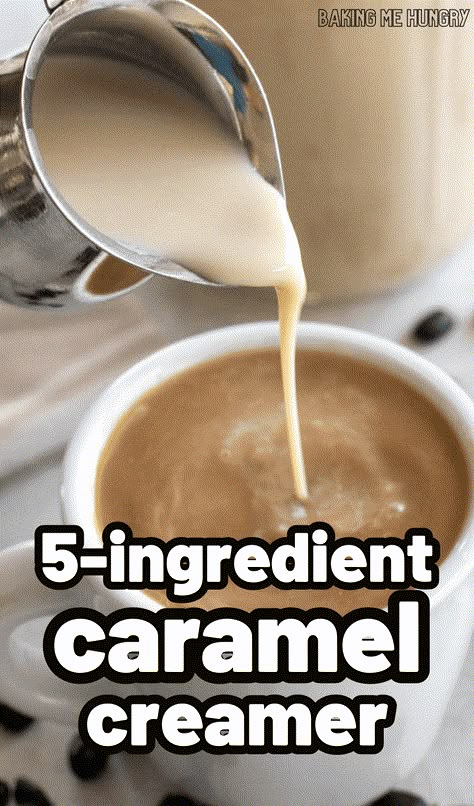 Indulge in homemade caramel coffee creamer with our easy recipe! Sweet, creamy, and perfect for your morning brew. Try it now! Almond Milk Caramel Coffee Creamer, Homemade Creamer Caramel, Vanilla Caramel Coffee Creamer, Carmel Macchiato Creamer Recipe, How To Make Caramel Coffee Creamer, Caramel Macchiato Coffee Creamer Recipe, Diy Salted Caramel Coffee Creamer, Homemade Caramel Macchiato Creamer, Diy Caramel Macchiato Creamer