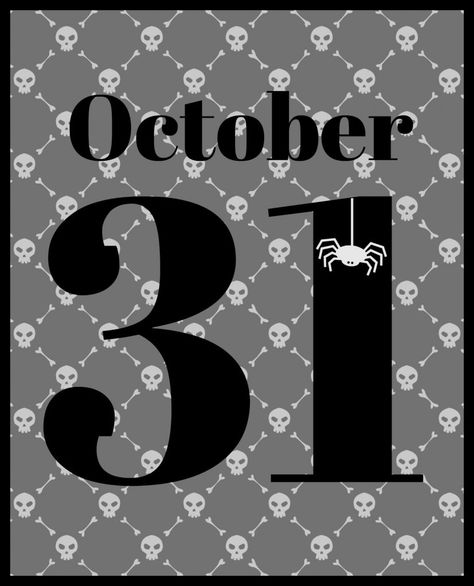 October 31 printable Halloween Color Scheme, Autumn Cooking, Food For Party, Halloween Embellishments, October Daily, Black And White Halloween, Blog Organization, Fall Room, Fall Room Decor