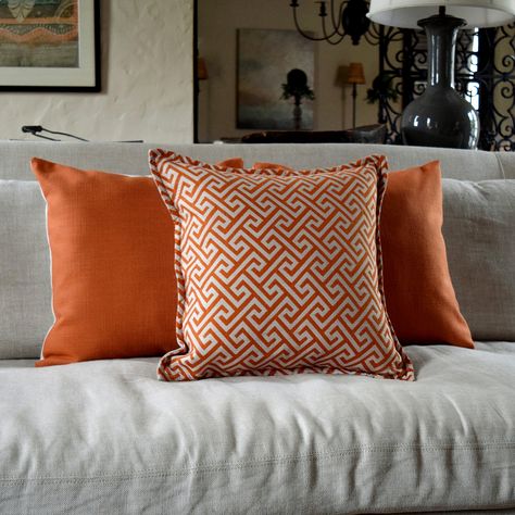 Add an invigorating jolt of energetic color to your home decor with #orange throw pillows! Orange Decorative Pillows, Orange Room Decor, Modern Throw Blanket, Living Room Throws, Orange Rooms, Living Room Themes, Throw Pillows Living Room, Living Room Orange, Orange Throw Pillows