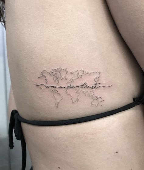 travel tattoo! #travel #tattoo! Fernweh Tattoo, Wanderlust Tattoos, World Map Tattoo, World Map Tattoos, Travel Tattoo Small, Map Tattoo, Wanderlust Tattoo, Airplane Tattoos, Hidden Tattoos