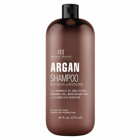 PRICES MAY VARY. Sulfate Free & Paraben Free Shampoo: Botanic Hearth Argan Shampoo, made with Moroccan Argan Oil, Sulfate & Paraben Free, made in USA Healthy & Strong Hair: Super moisturizing and volumizing formula with beneficial ingredients such as Argan Oil, Keratin, and Shea Butter for visibly thicker and healthier hair Nourished Hair: Argan oil has high content of antioxidants, essential fatty acids, and vitamin E, this shampoo will leave your hair feeling clean, strong, and deeply nourishe Argan Shampoo, Argan Oil Shampoo, Biotin Shampoo, Shampoo For Thinning Hair, Strengthen Hair Follicles, Moroccan Argan Oil, Healthier Hair, Promote Healthy Hair Growth, Moisturize Hair