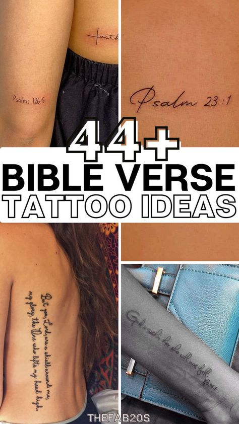 Looking for meaningful bible verse tattoo ideas? We LOVE these bible verse tattooos for women. Whether its minimal and simple, or bold and beautiful chekc it out Best Scripture Tattoos, Proverb Tattoos Women, Bible Verse Memorial Tattoo, Proverbs 28:1 Tattoo, He Is With Me Tattoo, Fineline Tattoo Bible Verse, Feminine Faith Tattoos, Bible Text Tattoo, Girl Bible Verses Tattoos