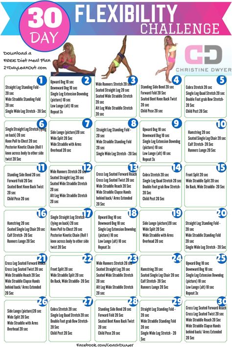 Stretch Challenge, Splits Challenge, Best Stretching Exercises, Flexibility Challenge, Challenge 30 Day, 30 Challenge, Quad Stretch, Muscle Abdominal, Plank Challenge