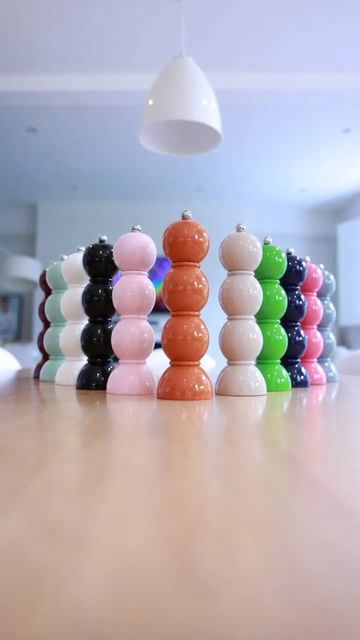 Addison Ross on Instagram: "Lacquerware like no other! Our salt and pepper mills are one of a kind. Available in 12 gorgeous colours! Which colour is your favourite? Comment below 👇🏼 📽️: @gemhallimage #AddisonRoss #AddisonRossHome #AddisonRossLondon #Homeware #Peppermills #Recipe #Chef #KitchenUpgrade #Kitchen #HomeEssentials #Home #Tableware #Tablescape" Addison Ross, Salt And Pepper Mills, Kitchen Upgrades, Pepper Mill, Salt And Pepper, Salt, Chef, Rainbow, Stuffed Peppers