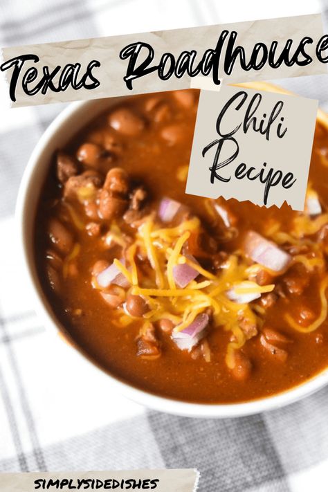 Texas Roadhouse Chili Copycat, Chili's Chili Recipe Copycat, Texas Roadhouse Chilli, Copycat Texas Roadhouse Chili Recipe, Copycat Texas Roadhouse Chili, Texas Road House Chili Recipe, Texas Chili Recipe Crockpot, Texas Roadhouse Copycat Recipes, Chili Recipe Texas