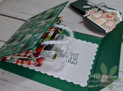 Shopping Bag Card - Buckeye InklingsBuckeye Inklings Santa Express Stampin Up Cards, Stampin Up Santa Express, Sweet Gingerbread, Santa Express, Fancy Fold Card Tutorials, Gift Cards Money, Christmas Gift Card Holders, Christmas Money Holder, Holiday 2022