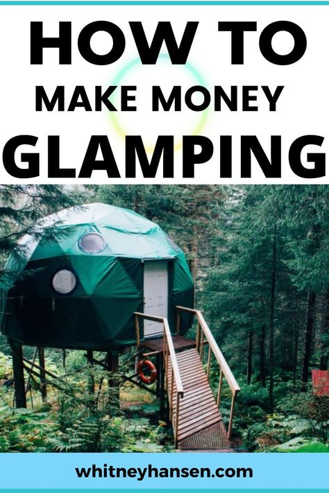 How to Make money glamping Starting A Glamping Business, Geodome Glamping, Glamping Diy, Yurt Life, Glamping Business, Unique Airbnb, Glamping Cabin, Glamping Ideas, Glamping Resorts